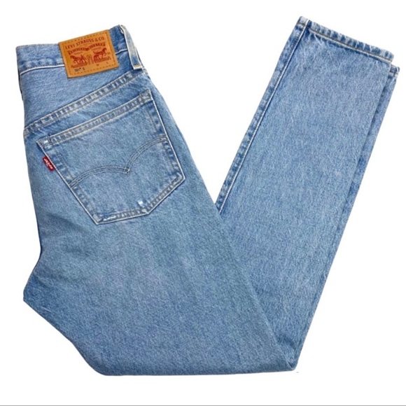 Levi’s 501s High Rise Selvage White OAK Skinny Jeans Button Fly light Washed - Picture 9 of 12